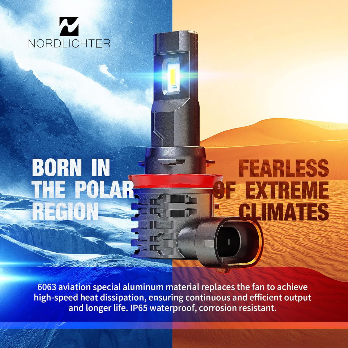 9005+H11 LED Headlight Bulb Combo (2 Sets) Fanless 6500K Cool White Halogen Replacement Pack of 2 Y262
