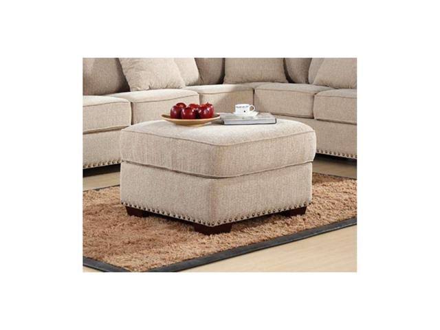 Red Microfiber Storage Ottoman P17662