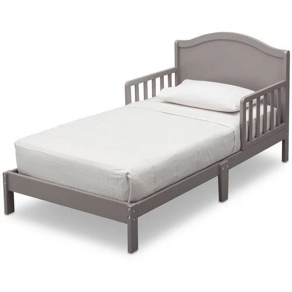 Grey Toddler Bed with Attached Bed Rails I6534
