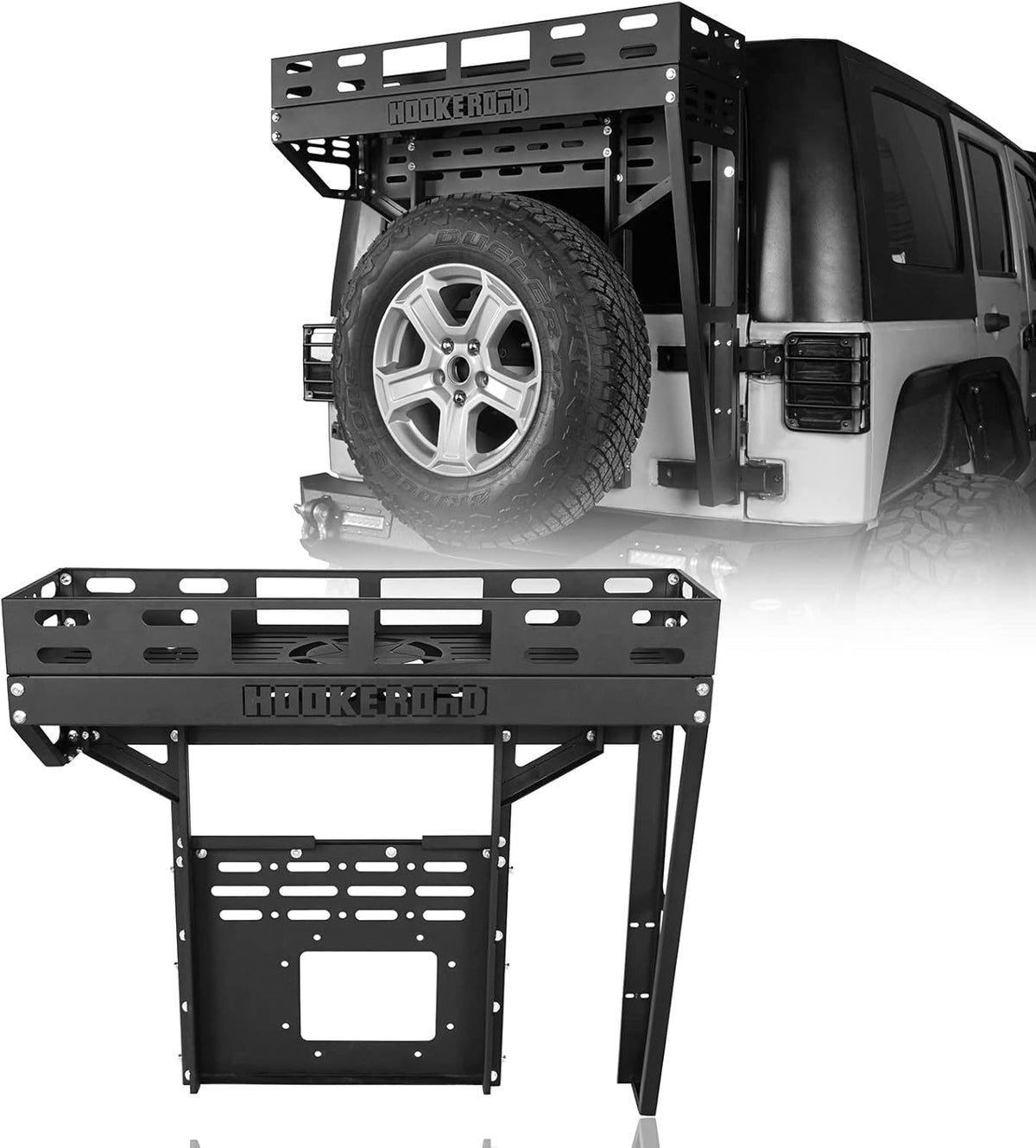 Tailgate Basket Rear Cargo Rack System with Reinforced Tailgate Hinge Kit R2436