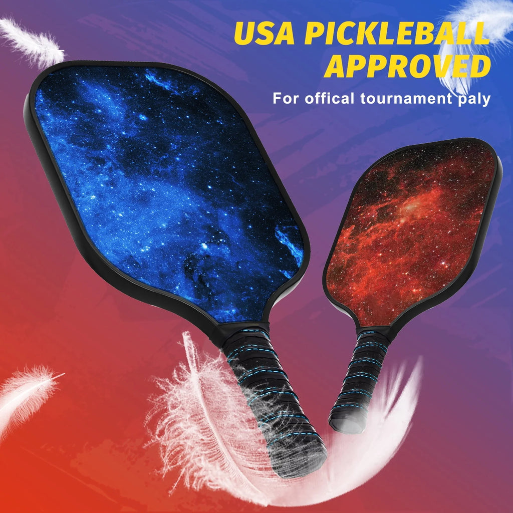 USAPA Approved Wood Pickleball Set with 4 Rackets, Bag, 4 Balls H931