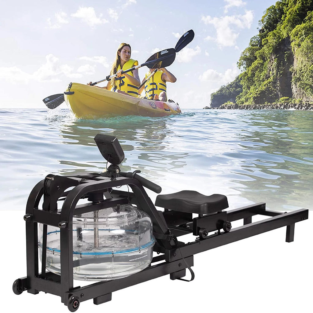 Rowing Machine with LCD Monitor, 330 lbs Weight Capacity, Adjustable T246
