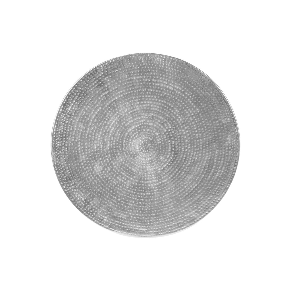 Hammered Cone Shaped Drum End Table V4595
