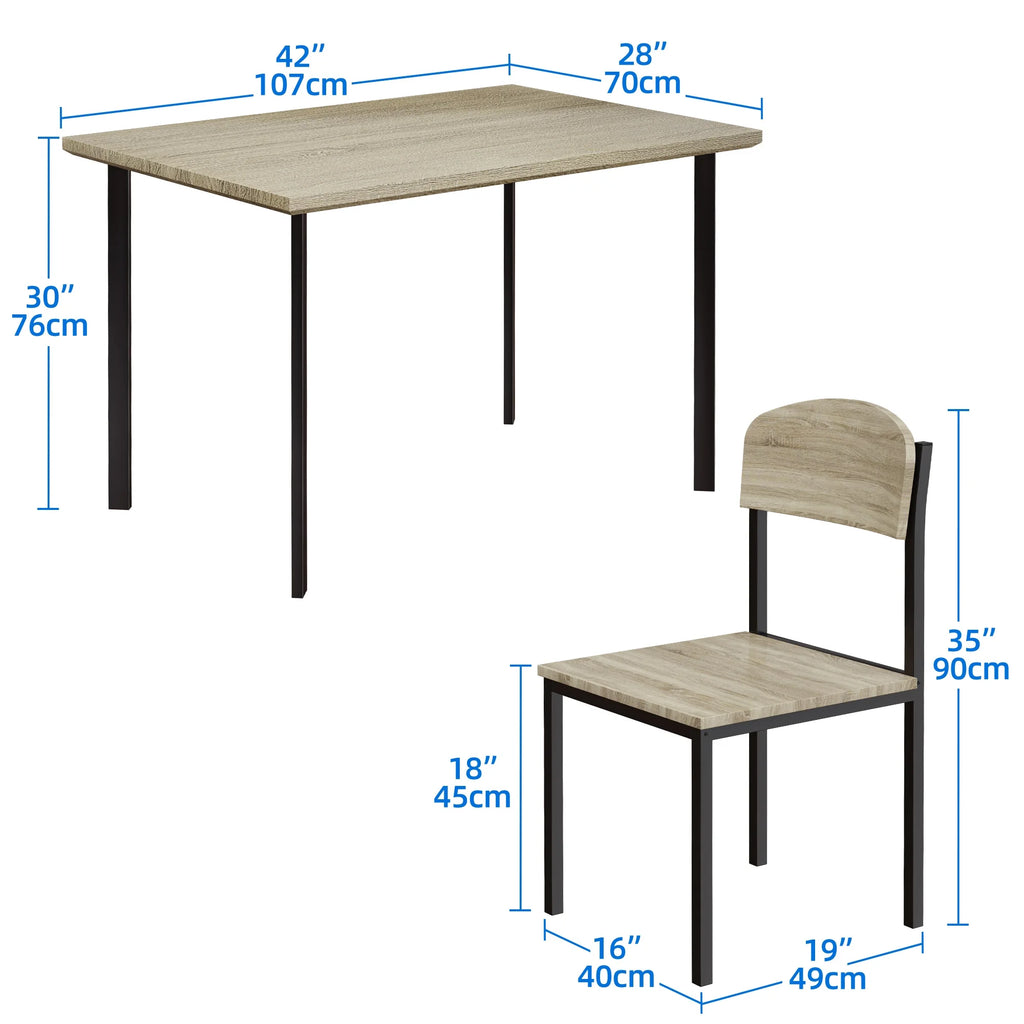 5-Piece Light Brown Dining Table Set H47929