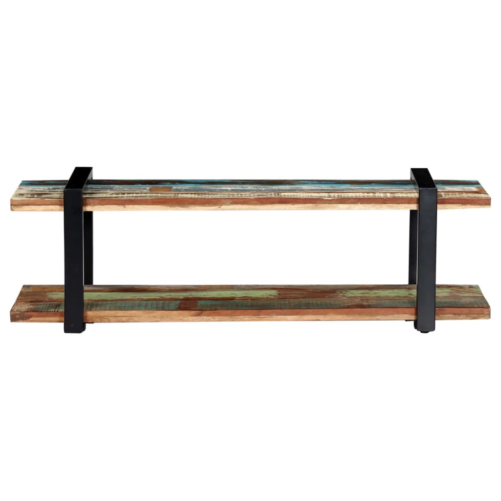 Reclaimed Wood TV Stand with Bottom Shelf C42620